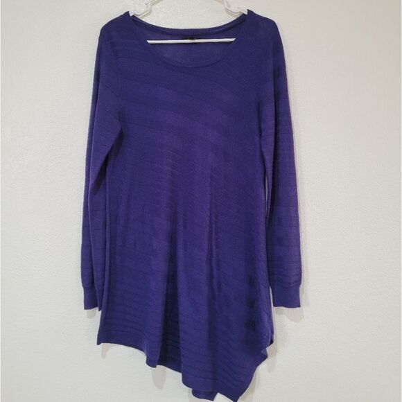 Apt. 9 diagonal stripped scoop neck woman's tunic top size medium - Picture 1 of 3